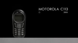 Motorola C113 – Back to the Buttons