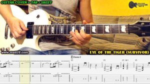 EYE OF THE TIGER Survivor COVER | Guitar TAB | Lesson | Tutorial - Rocky Balboa Song