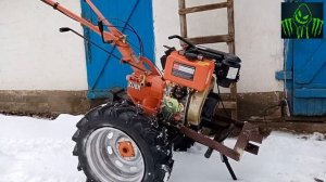 Как Завести Дизельный Мотоблок в Минус ЗУБР ХА-31