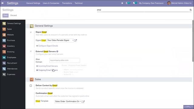 Mail server configuration in Odoo 14 | Odoo 14 Development Tutorial смотреть онлайн