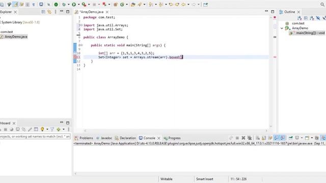 Java program to remove duplicate elements from array