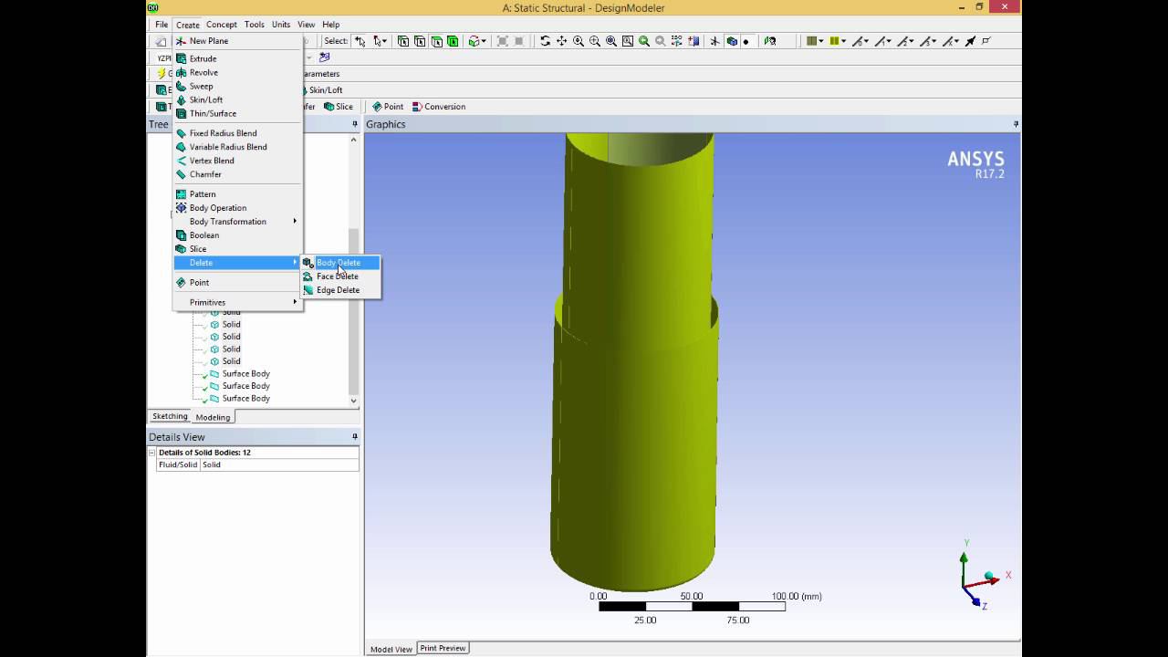 Применение адаптивной сетки для задач пластического деформирования в Ansys Mechanical