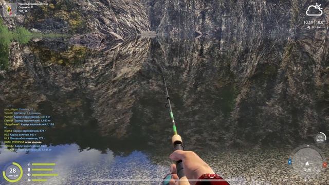Russian Fishing 4 Клёвые места. Трофейный Хариус Европейский. Река Белая.