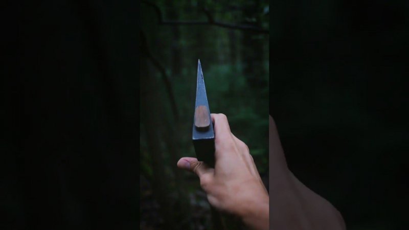Топор Егерь удлиненный в лесу #axe #bushcraft #forging