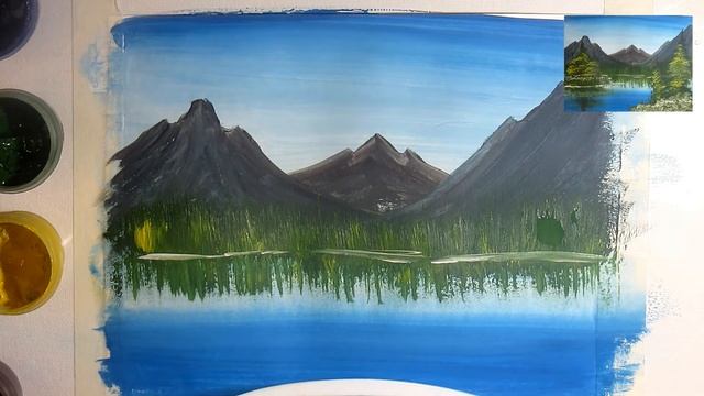 Как нарисовать ПЕЙЗАЖ ГУАШЬЮ! смотреть онлайн