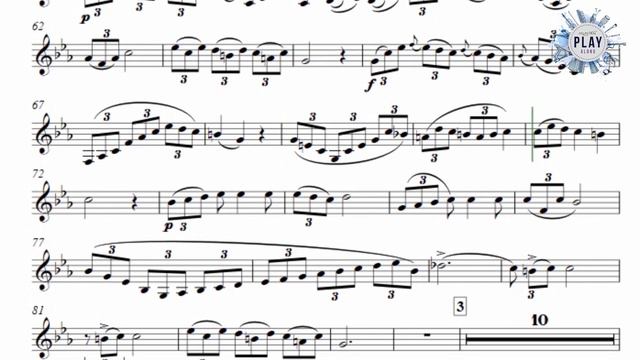 FREE Play-Along for HORN: MORCEAU DE CONCERT (1/3) 🎶📲📯👏 (without metronome and tempos: description) смотреть онлайн