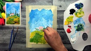 ТОСКАНА • Объемная картина мастихином