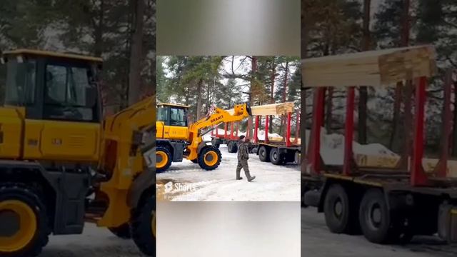 ВАШИ ОТЗЫВЫ: фронтальный погрузчик Гранит на лесозаготовке