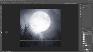 Moon Walk Photo Manipulation Light Effect Photoshop Tutorial