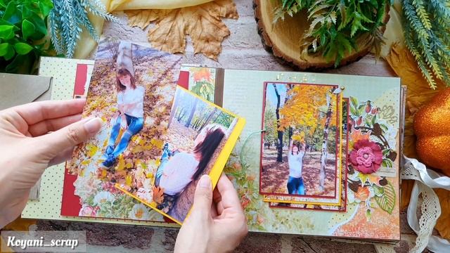 Обзор осеннего фотоальбома/скрапбукинг/scrapbooking смотреть онлайн