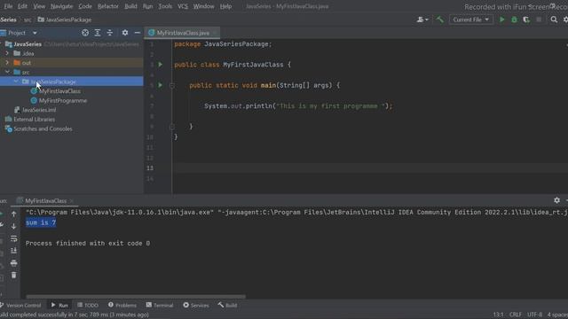 Java for Test Automation Engineer  : First Java Program and Basic building blocks