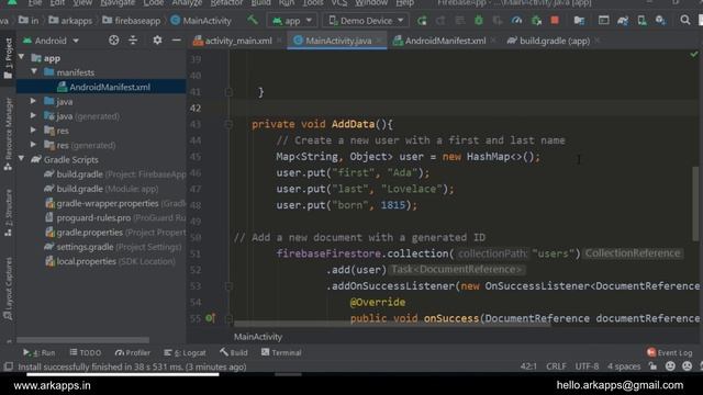 How to save Data to the Firebase Firestore? Android Development Free Course For Beginners in Hindi смотреть онлайн