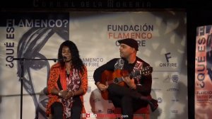 Buika cantando flamenco desde el Corral de la Morería de Madrid (2021)