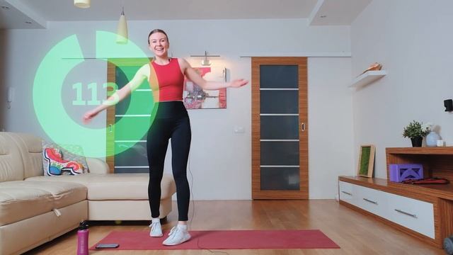 Сжигаем ЖИР дома! ТАБАТА тренировка с Fitness Hanna. ТРЕНИРОВКА на все тело.