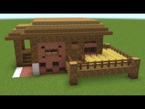 Майнкрафт - Как построить кирпичный дом для выживания. Minecraft