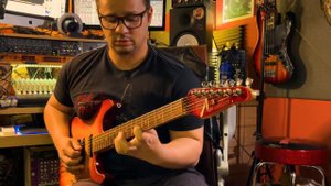 Tom Anderson guitar + strymon iridium (amp)+broken arrow drive / parts of guitar studies .