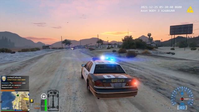 GTA V - LSPDFR 0.4.9? - LSSD/LASD - Christmas Patrol - Armoured Truck Robbery/Shots Fired - 4K смотреть онлайн