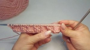 #46.  Узор "рельефная плетенка". Как вязать из лицевых и изнаночных петель. #вязаниеспицами  #узор