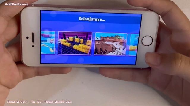 Stumble Guys on iPhone Se Gen 1 ios 15.5 смотреть онлайн