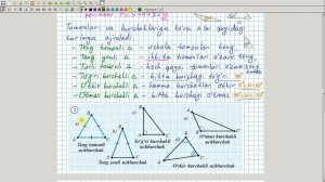 Uchburchak. Uchburchakning turlari. Geometriya 7-sinf. 11-dars