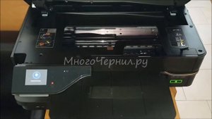 Как установить СНПЧ на HP OfficeJet 7510, 7512, 7610, 7612 (933/932) - прокладка шлейфа
