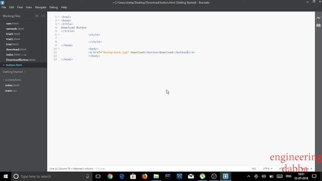 How to create Download Button using Html