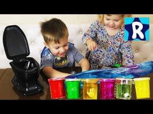 ★ ЛИЗУН и СЛИЗЬ в Унитазе Ищем Сюрпризы в Лизуне Части Тела Slime toys surprise unboxing