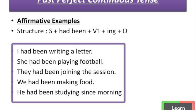 8. Past Perfect Continuous Tense | Learn Tenses in English Grammar with Examples смотреть онлайн