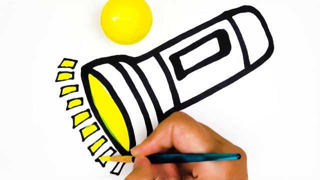 How To Draw Flashlight For Children | Как Нарисовать Фонарик для Детей смотреть онлайн