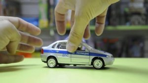 Игрушка легковой автомобиль Лада Калина полиция ДПС "ТехноПарк" 137451