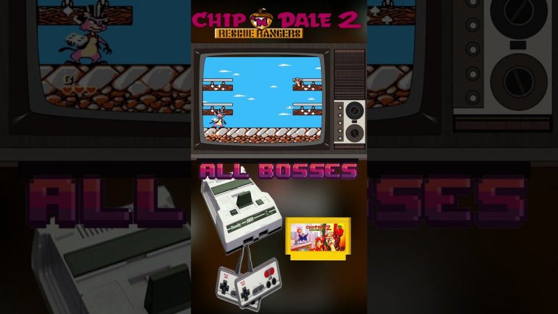 Chip 'n Dale: Rescue Rangers 2 - All bosses #shorts #nes  #retro #platform