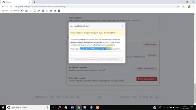 How to delete Github repository || Github Tutorial by Gautam Kumar || Part-3 смотреть онлайн