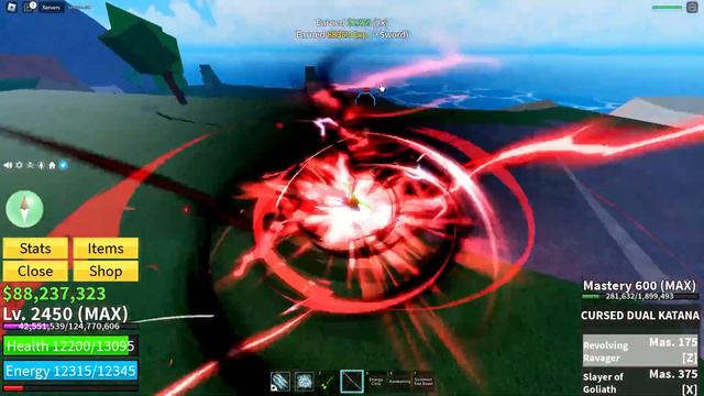 Dark Blade VS Cursed Dual Katana VS Hallow Scythe Blox Fruits Damage Comparison
