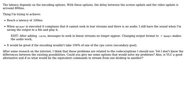 Low-latency streaming using ffmpeg смотреть онлайн