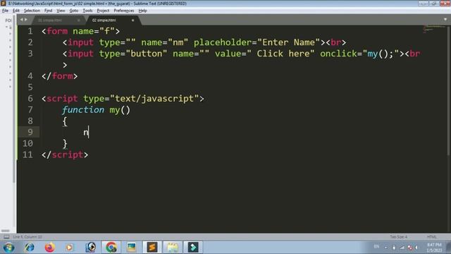 javascript | HTML Form with JavaScript | javascript form | javascript with input and button element смотреть онлайн