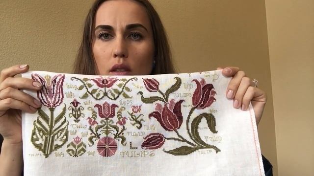 33.Rosewood Manor Dreaming of Tulips! Сэмплер Мечтая о Тюльпанах от Роузвуд Мэнор. Вышивка Крестико смотреть онлайн