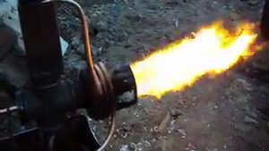 Горелка бабингтона без шара на отработке.