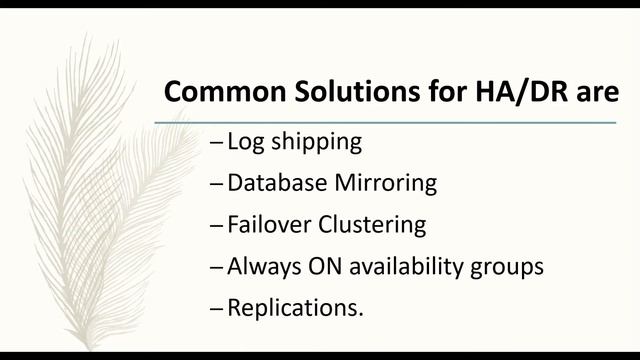High Availability and Disaster Recovery in SQL server || Ms SQL смотреть онлайн