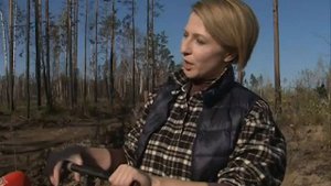 Яна Чурикова посадила деревья