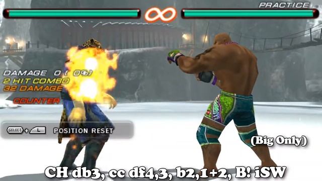 King (Tekken 6 PSP) Basic & Advance Combos