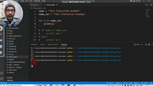 Python String methods example | Python  String Slicing - Learn Python for beginners