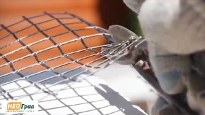 Базальтовая сетка. Кладка пеноблока с использованием базальтовой сетки.