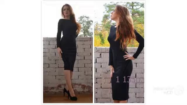 Элегантное черное платье-перевертыш на молнии - Одежда с AliExpress смотреть онлайн