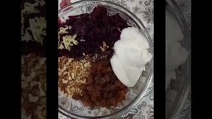 Как приготовить вкусный салат.Салат из свёклы с изюмом и грецкими орехами.Оригинальный, витаминный