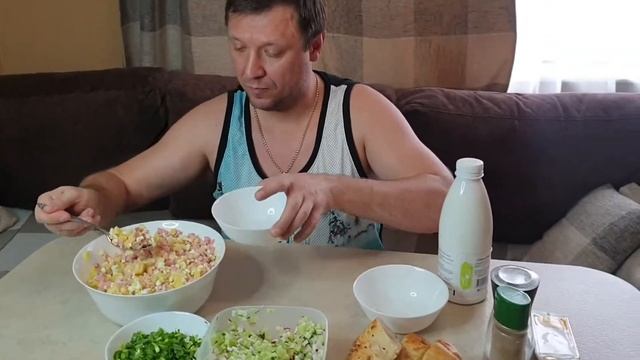 После похмелья. Рецепт. Холодная окрошка с секретом.