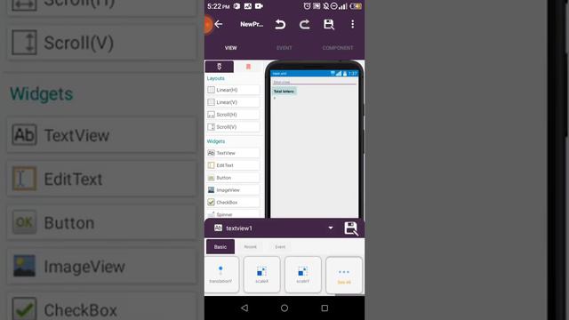 How to count all letters in SKETCHWARE