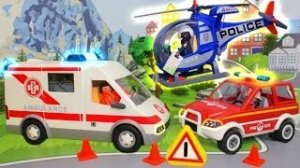 Игрушечные машинки - Скорая помощь Полицейская машина и Пожарная у видео для детей Кто важнее!.mp4