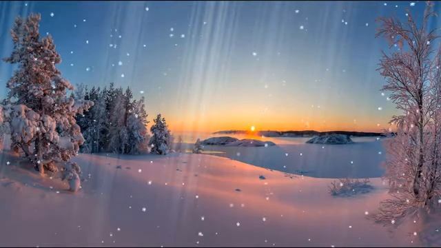 Футаж HD Footage. Зимний пейзаж