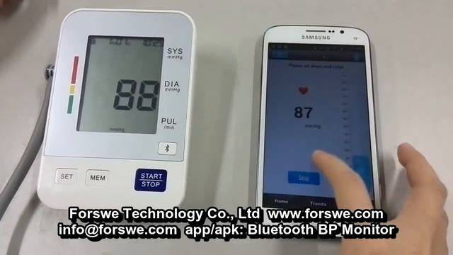 Bluetooth Blood Pressure Monitor for IOS & Android смотреть онлайн