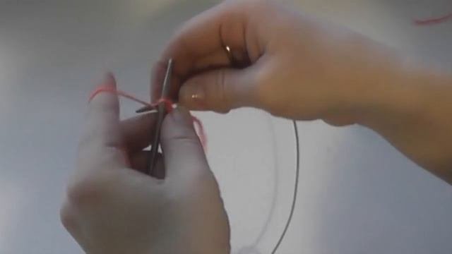 Ажурный шнурок спицами. Вязание шнура спицами